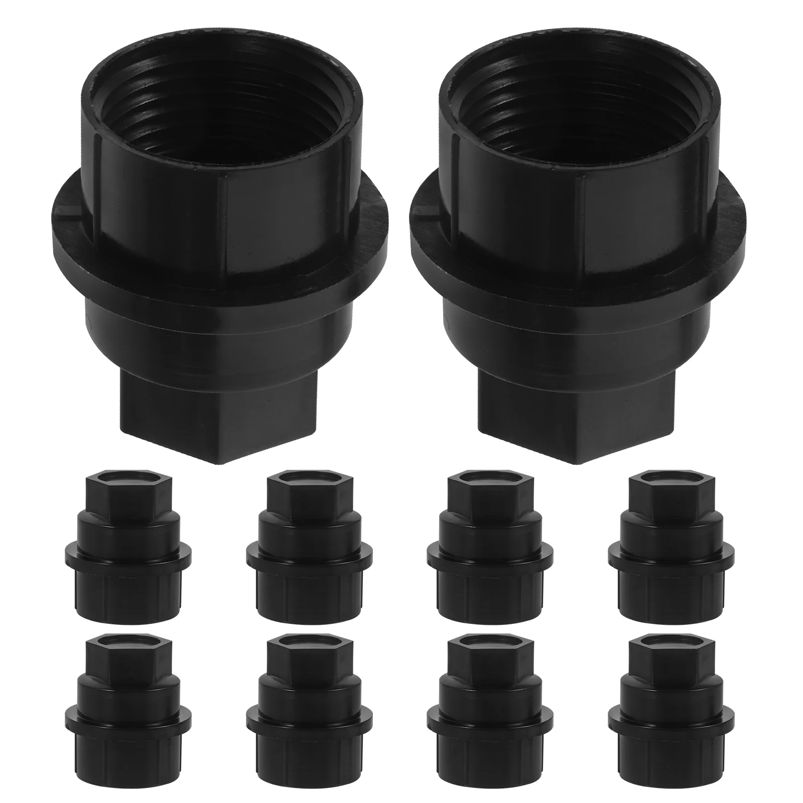 

10 Pcs Tire Nut Automotive Wheels Nuts Car Parts Lug Screw Caps Cover Black Plastic