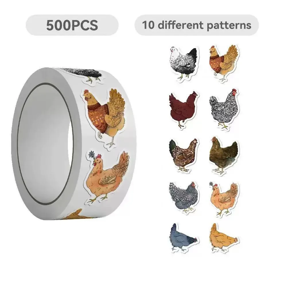 500pcs/Roll Cartoon Animal Stickers Kindergarten Children'S Reward Sticker Gift Decorative Decals Kids Encourage Label Sticker