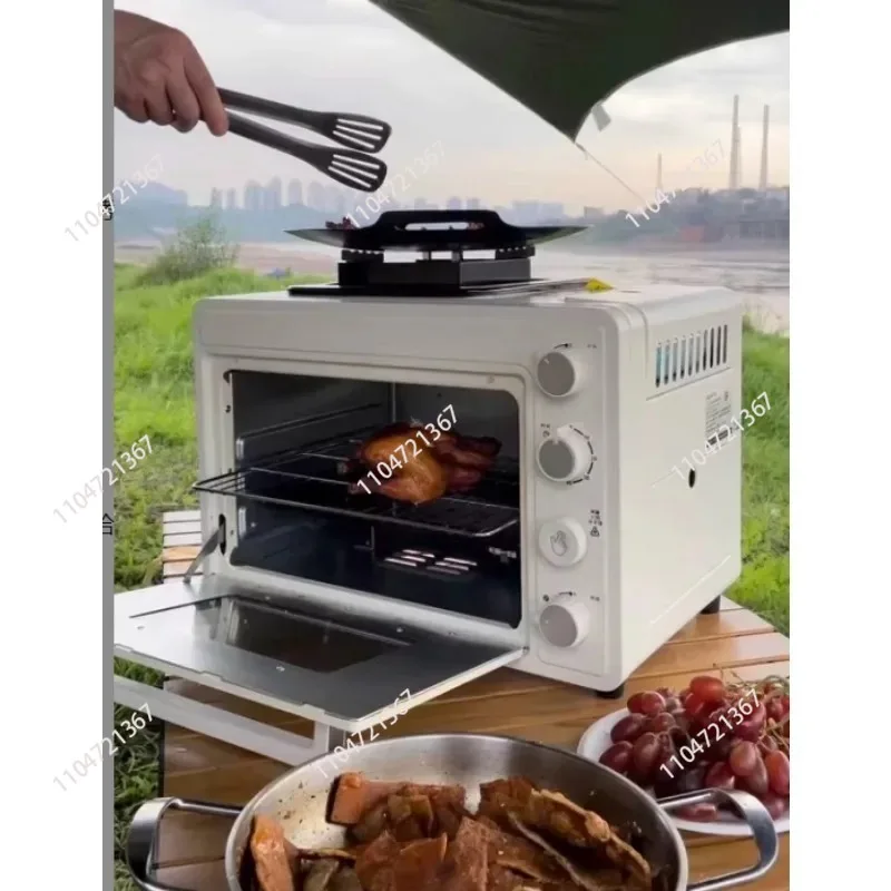 Portable Outdoor Gas Oven 25-30L Integrated Casserole Stove Outdoor Camping Cooking Oven