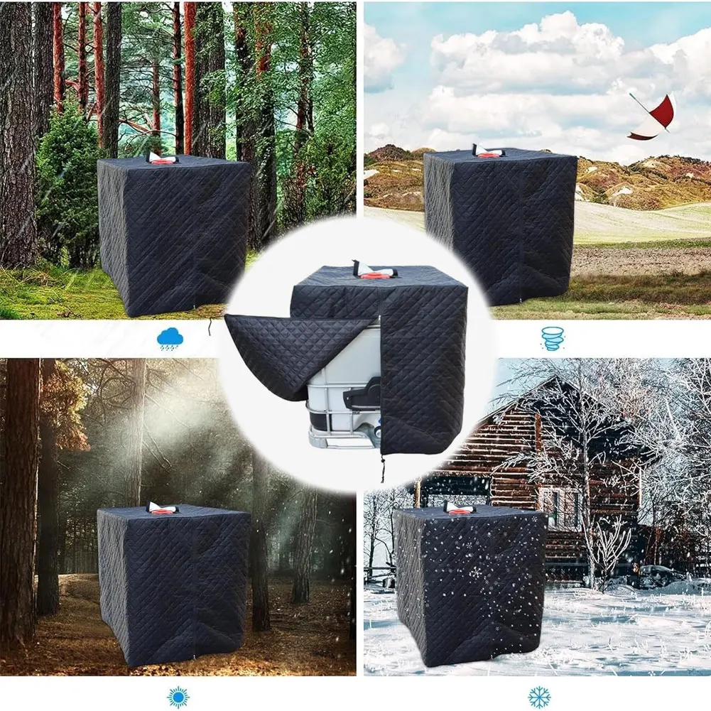 

Thickened 210D Oxford Composite Cotton Water Tank Cover For 1000L IBC Buckets Protects Waterproof And Antifreeze Bucket Cover