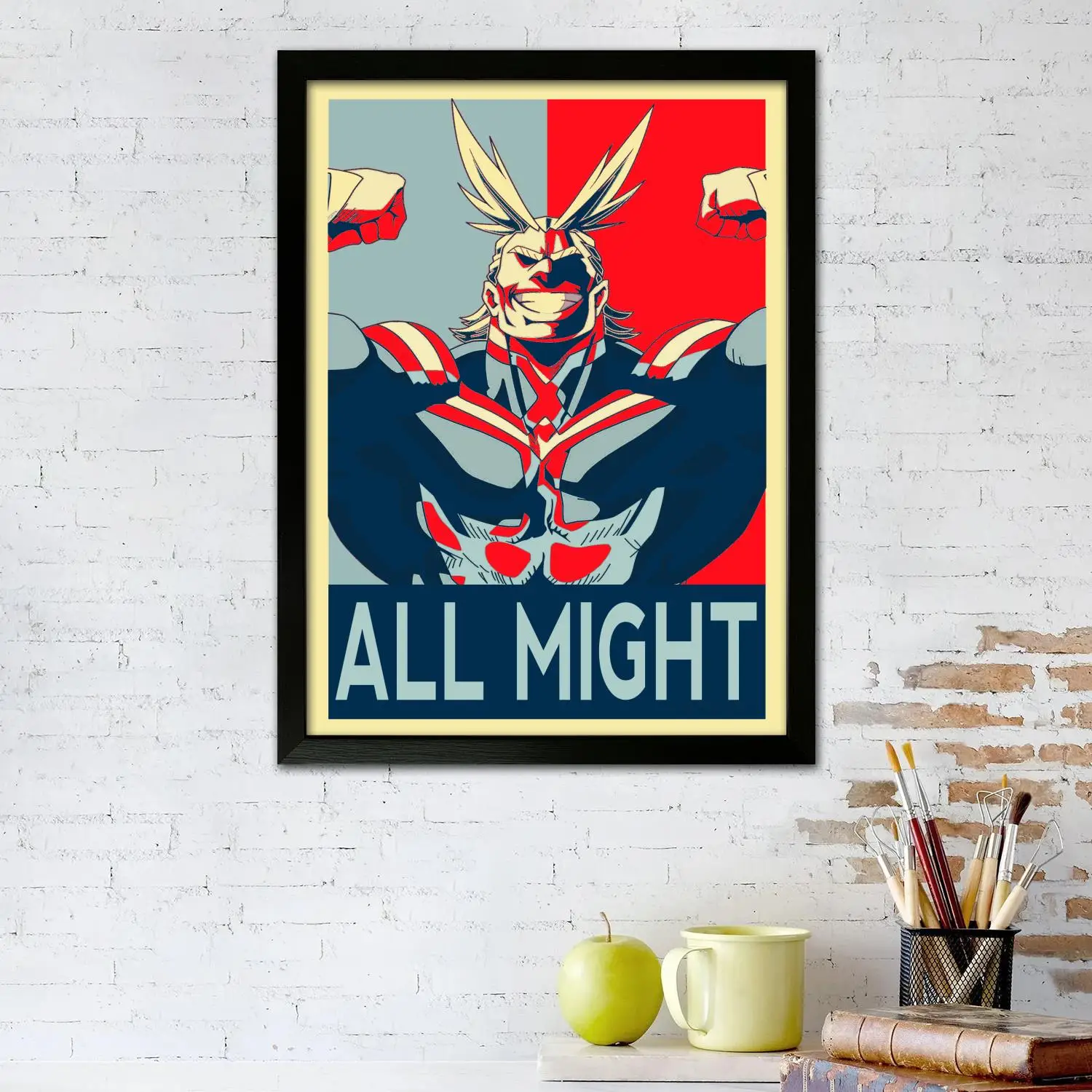 all might Cartoon Canvas Art Poster, Wall Art, Picture Print, Modern Family, Bedroom Decor, Posters,Decorative painting