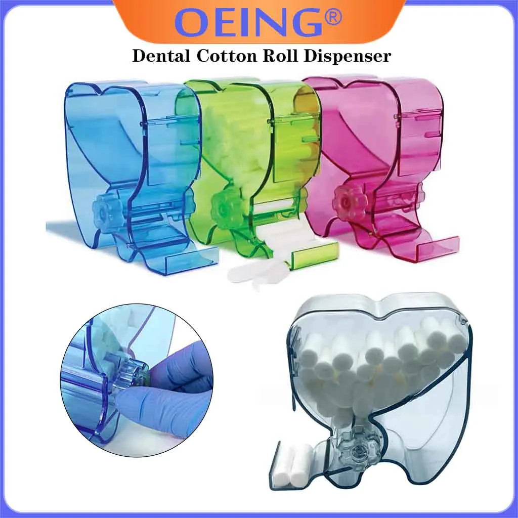 

1 шт., стоматологический диспенсер для ватных рулонов, поворотный тип, красочный ортодонтический ящик для хранения ватных рулонов, держатель для стоматологической клиники