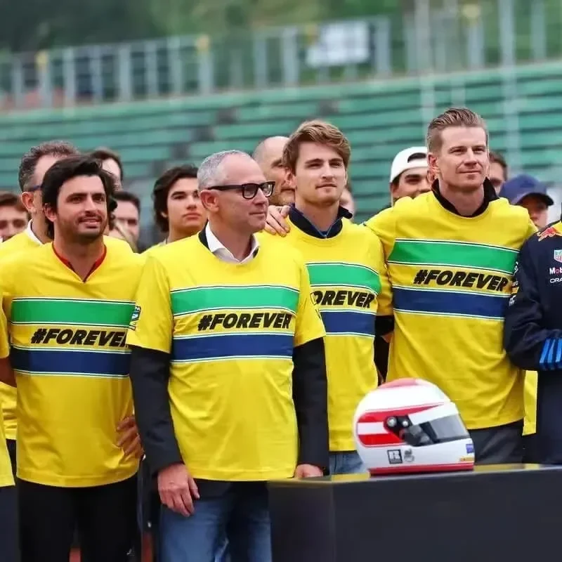 Forever Senna T-shirt 2025 Summer Fashion Men's T-shirt Casual Ayrton Senna Brazilian Formula One Legend T-shirt Graphic