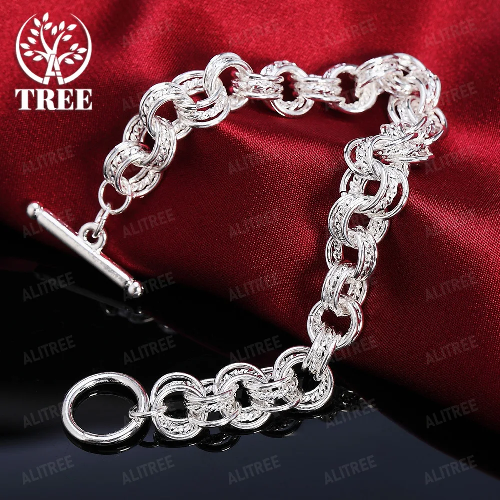 

925 Sterling Silver fine circle chain Bracelets for women man Popular brands Wedding party Christmas Gifts fashion Jewelry