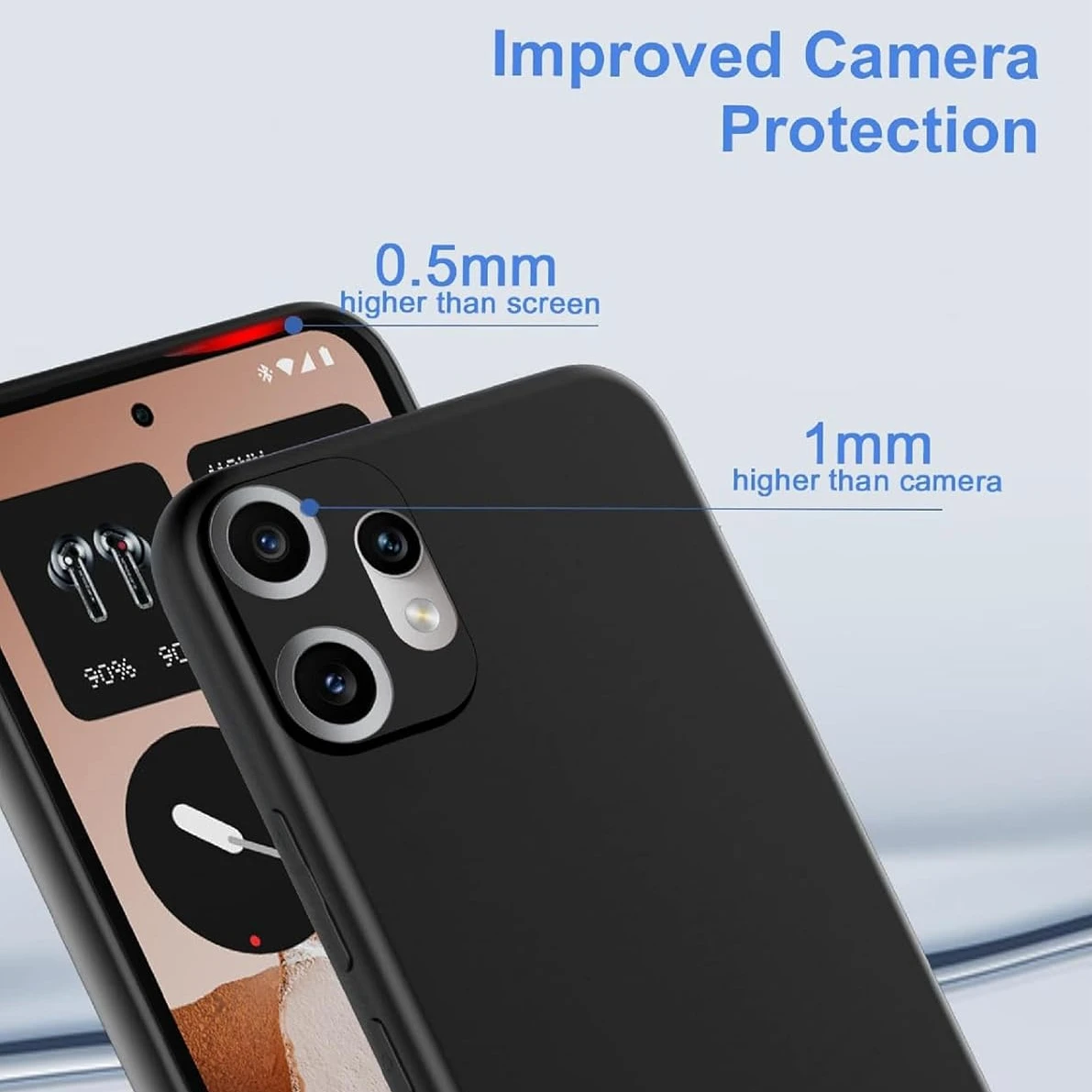 柔軟な液体シリコーンケース何もない CMF 電話 2 プロ電話 1 保護カバー TPU Fundas Coque Capa