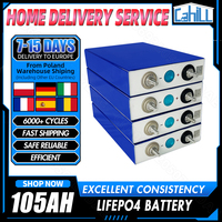 3.2V 105Ah LiFePO4 battery New Lithium Iron Phosphate Rechargeable Cell DIY 12V 24V For RV Boat Camping Motorcycle Cell EU Stock