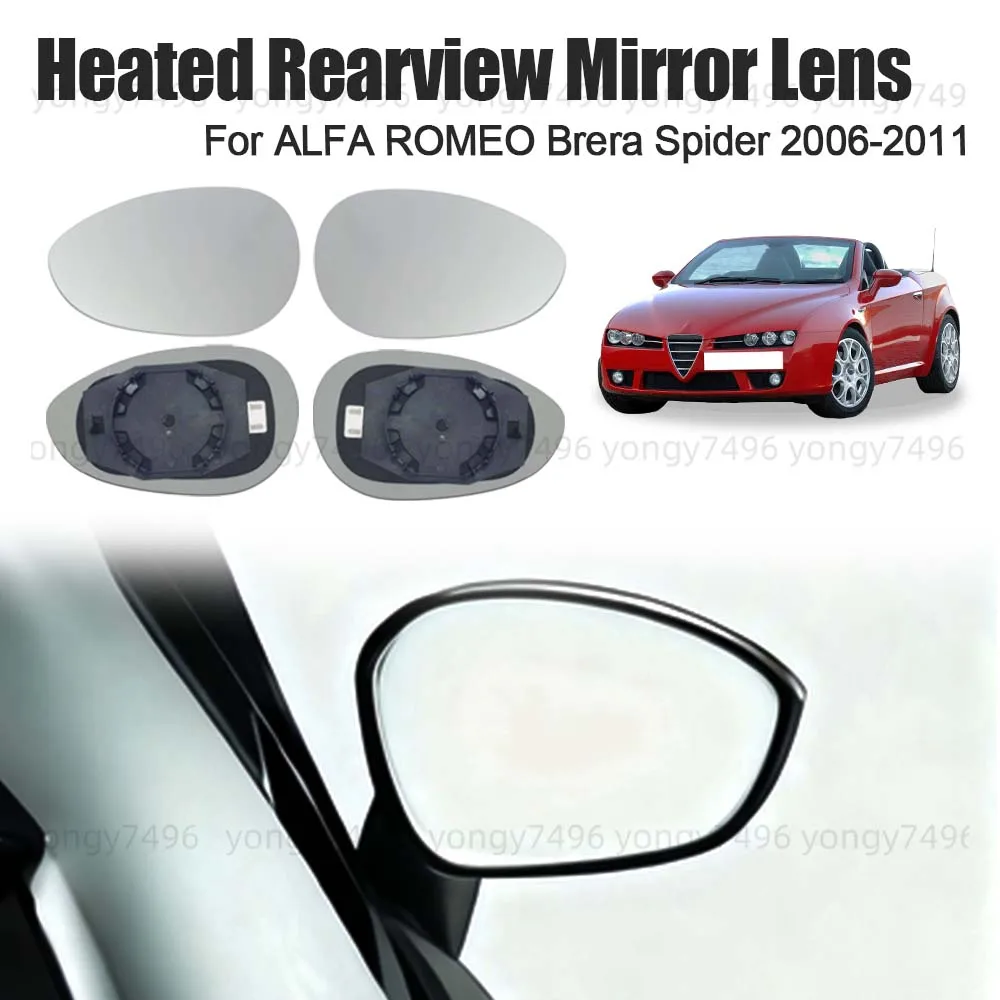 

Car Wide Angle Heated Rearview Mirror Lens For ALFA ROMEO Brera Spider 2006-2011 Cars Accessories Mirrored Glass Replace