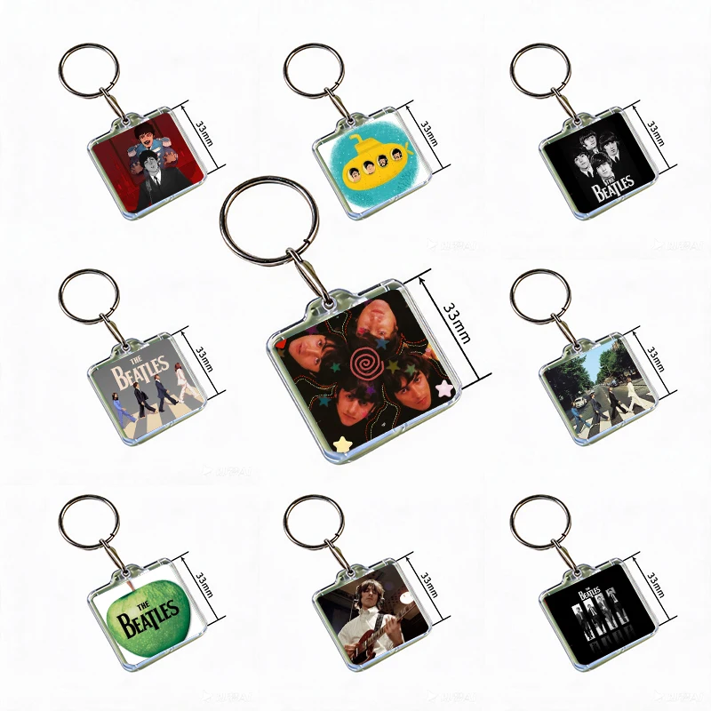 Rock Band The B-Beatles Acrylic Keychain Handmade Hanging Ornaments Clothes Backpack Decoration Accessories Gifts with Friends