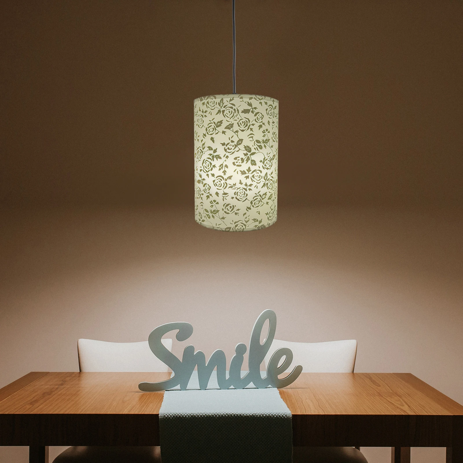 

Rose Fabric Lampshade Small Desk Light Cloth Pleated Metal E27 Base Bulb Bedroom Living Room Study Office Modern Pattern Simple