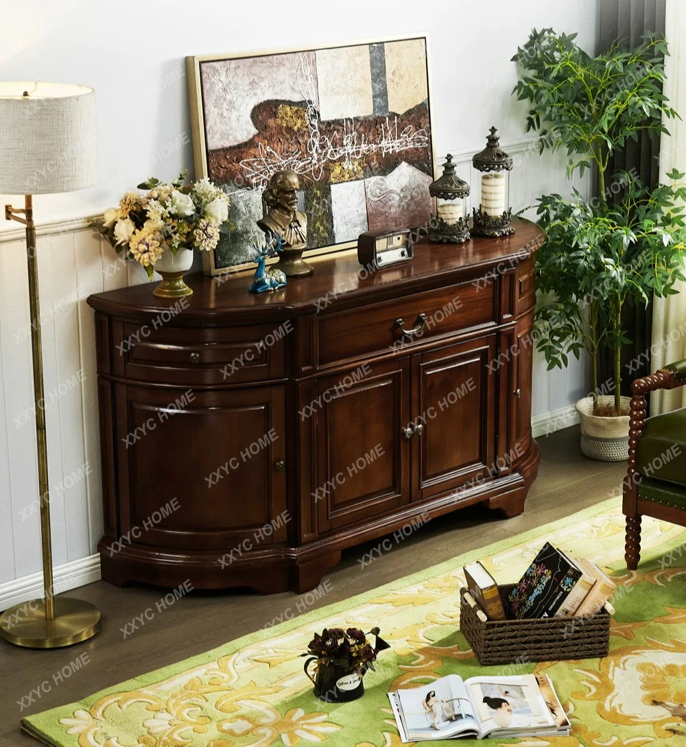

Living room retro decorative cabinet entrance table solid wood entrance table