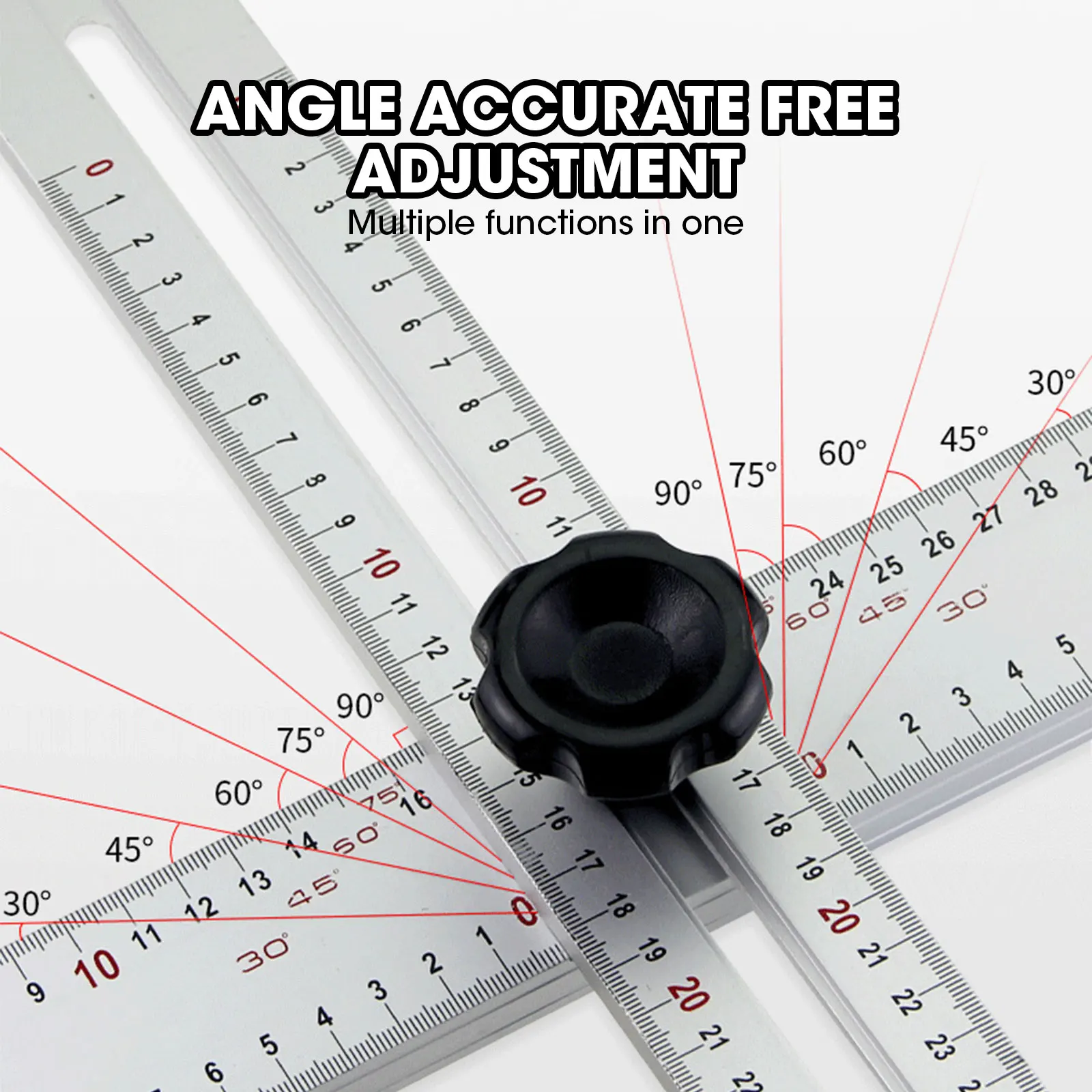 T Type Metrische Scribe Multitool Houtbewerking Liniaal Meettrekgereedschap Multi Hoek Aluminium Profiel Voor Tegel Diy
