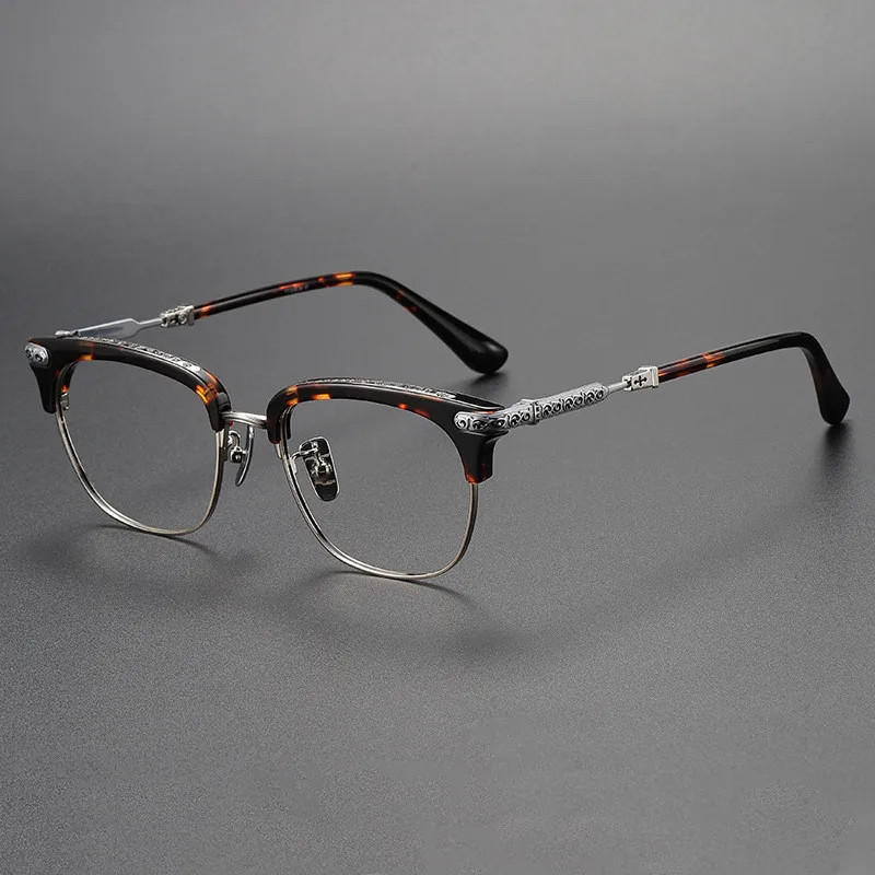 Vintage plus-size widened glasses frame VERTICAL large face and eyebrows acetate glasses frame