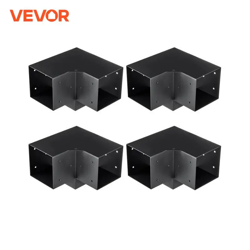 VEVOR Pergola Bracket Kit 6inchx6inch 4pcs 3 Way Easy Installation For Gazebos Patio Pergolas Log Cabin Outdoor Hardware