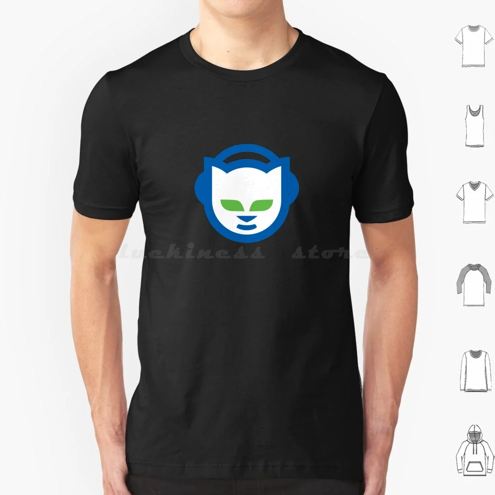 Napster T Shirt Big Size 100% Cotton Napster 2000s Oldschool Mp3 Music Download P2p Peertopeer Pirate Sharing Logo