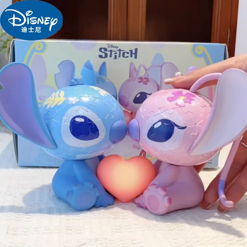 Disney 3d-Jp Lilo & Stitch 3d Puzzle Toys Anime Stitch Figurines Angel 3d Puzzle Cute Night Light Girls Kawaii Stitch Night Lamp