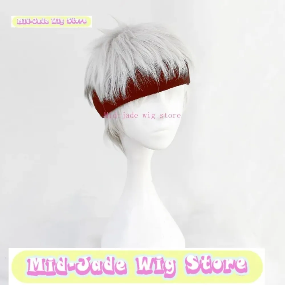 

Twisted Wonderland Kalim Al Asim Cosplay Wig Anime Cosplay Party Synthetic Heat Resistant Fiber Silver White Wig