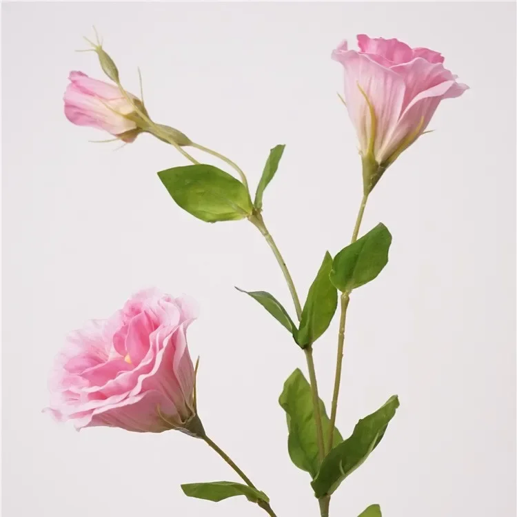 5 pçs artificial hidratante lisianthus flor toque real flores decoração de casamento buquê de noiva luxo decoração para casa platycodon