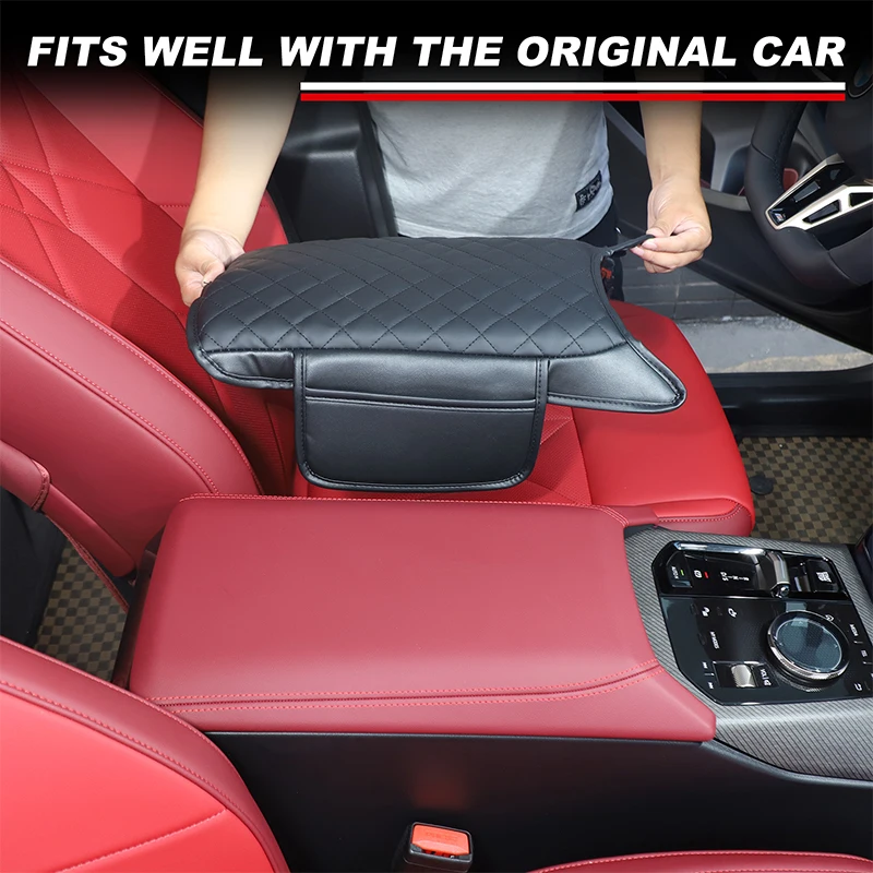 

For BMW X3 G45 2025+ leather black car center console armrest box cover car interior modification accessories