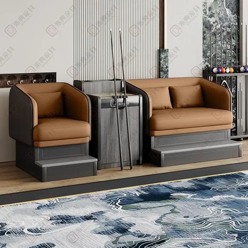 Simple modern billiards room special viewing chair Billiards room sofa booth coffee table combination set can be customized