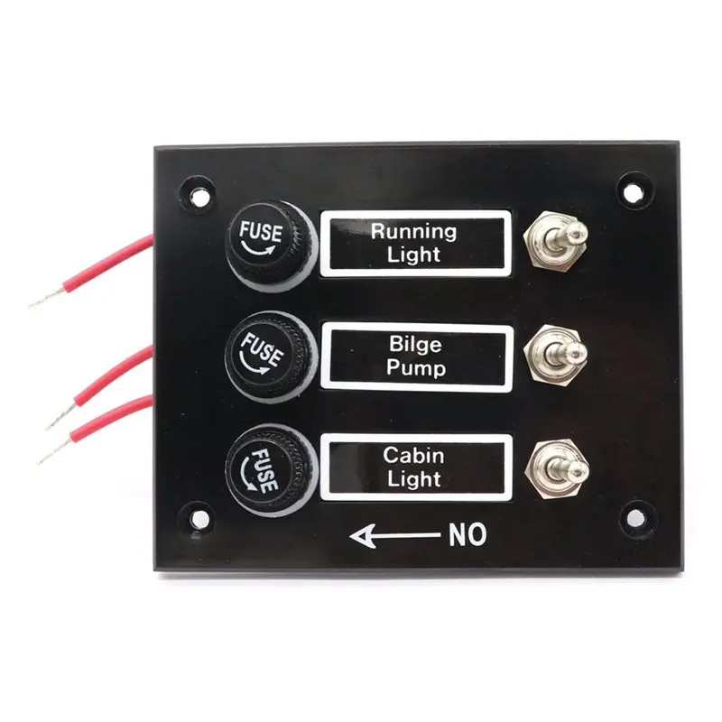 

For Marine For Marine Boat Switch Panel, Waterproof 3 Gang Toggle Switches With Circuit Breaker DC 12V For Car Truck Yacht