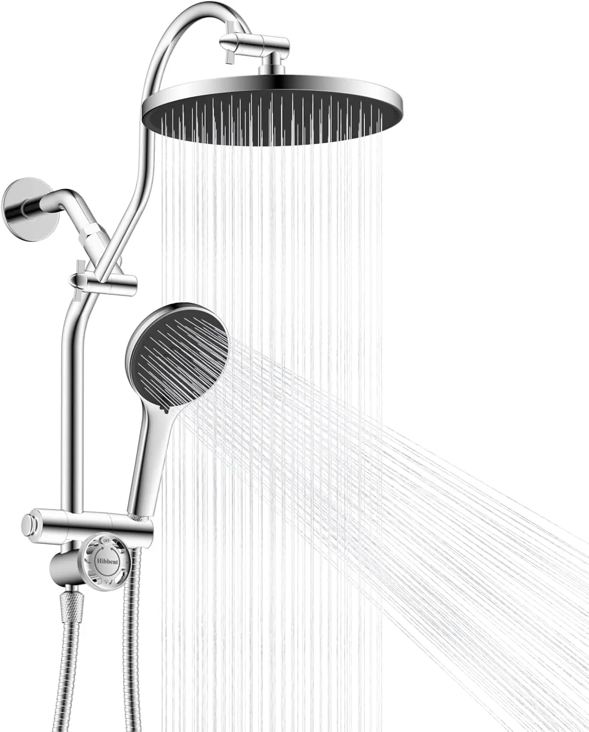 

Усовершенствованный самоочищающийся душевой комплект: дождевой душ высокого давления с ручной лейкой на 3 режима, цельнометаллическое крепление и простой переключатель.