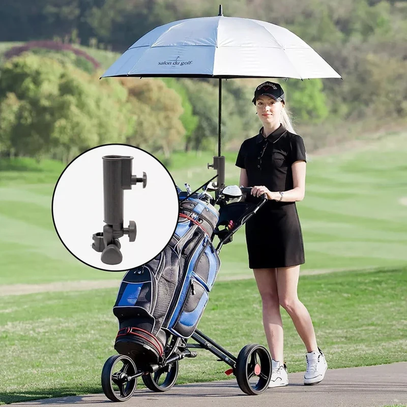 Universele Golfkar Parapluhouder Verstelbare Golf Trolley Paraplubak Clip Buggy Kinderwagen Rolstoel Paraplubeugel