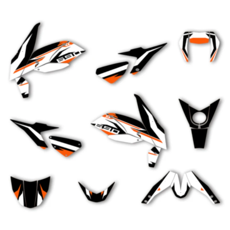 

DSMTECH Custom Motorcycle Graphics For KTM 2012 2013 2014 2015 2016 2017 2018 2019 2020 DUKE 690 Decal Stickers Kits 002