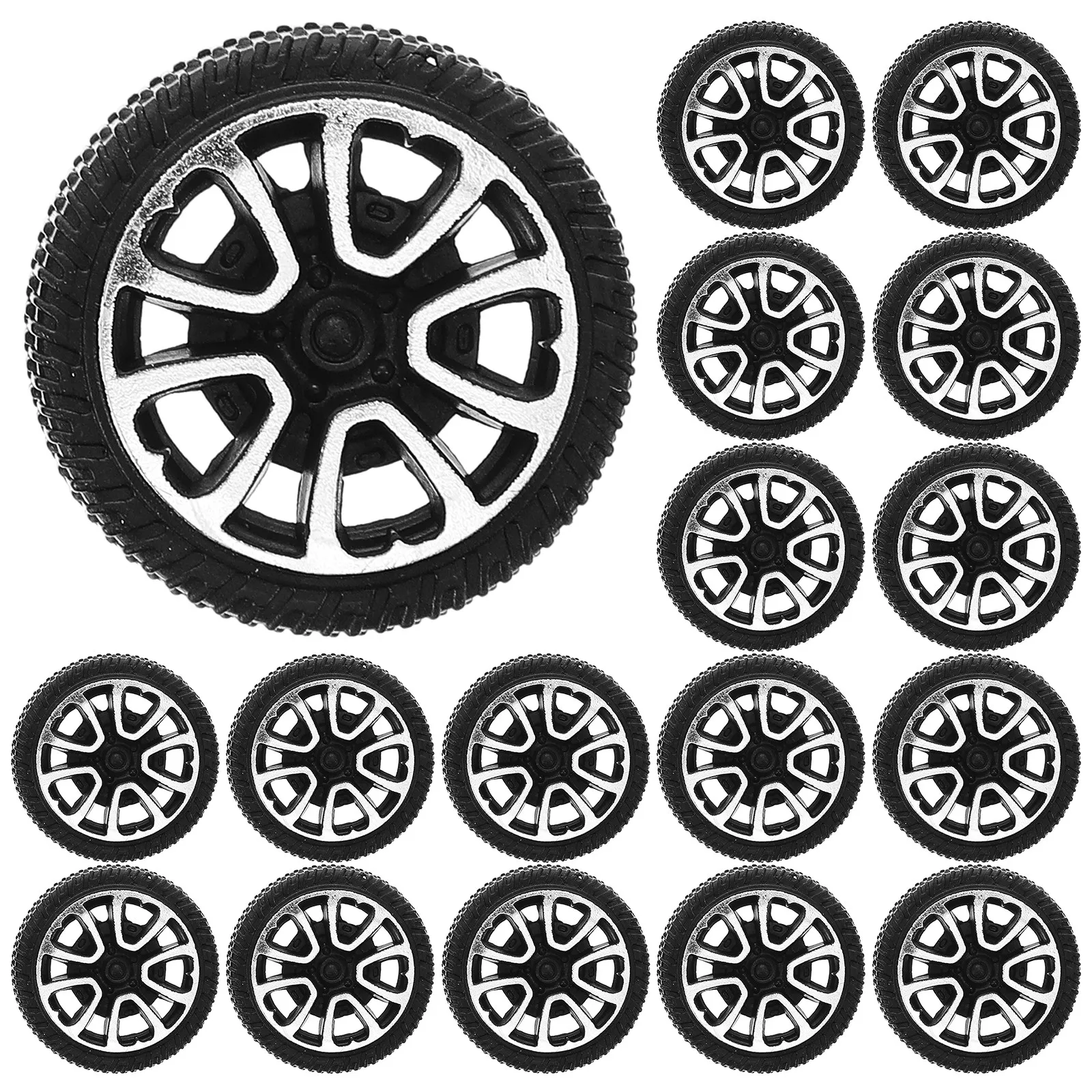 

50Pcs Fancy 30Mm Rc Car Wheels Stable Plastic Components Replacement for DIY Remote Control Vehicle Racing Accessories