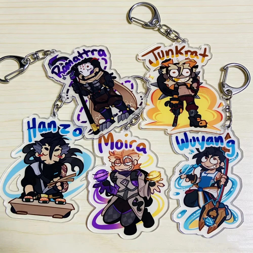 Popular Game Cartoon Chibi Overwatch Keychain for Accessories Bag Anime Game Keyrings Jewelry Manga Game Fans Gifts