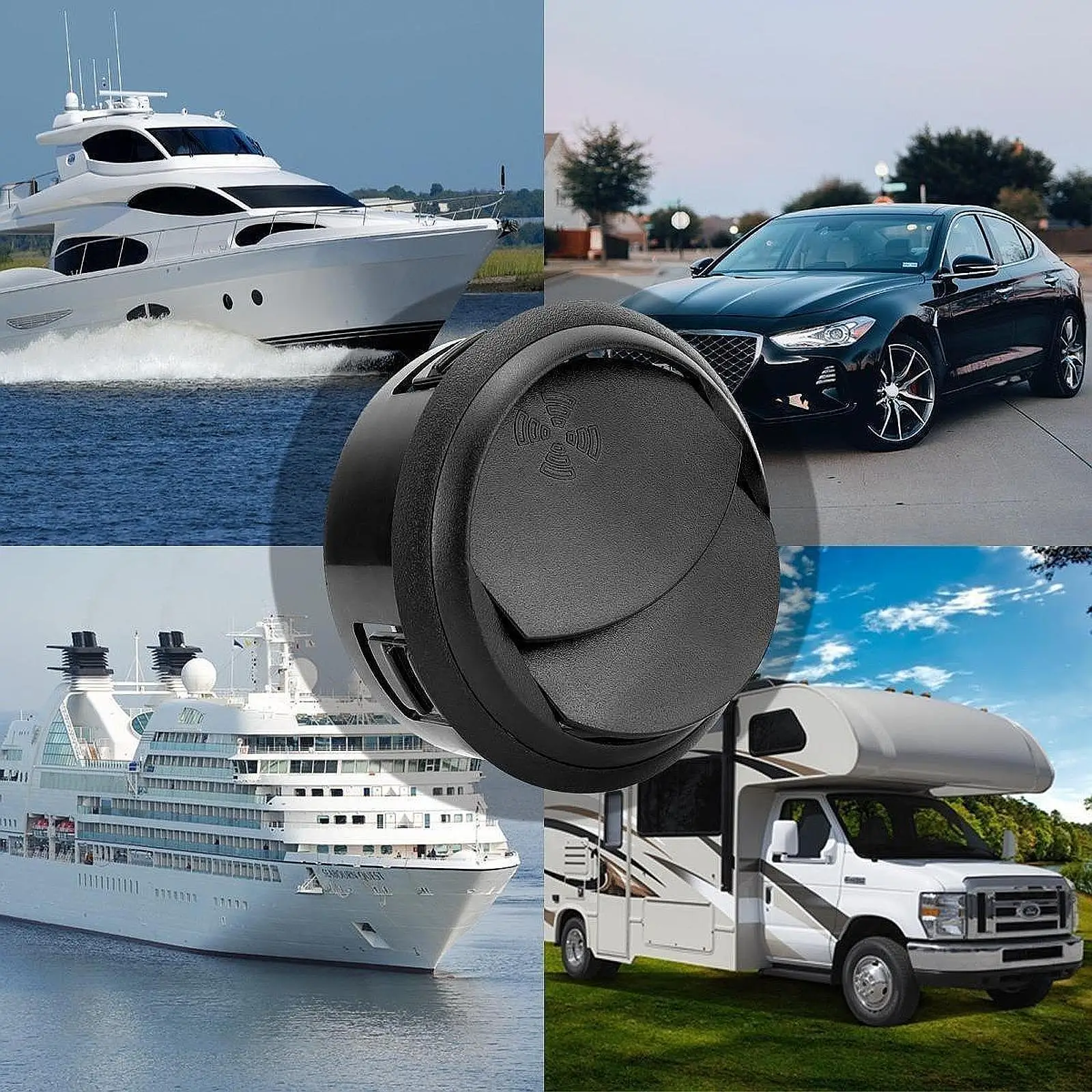 

Generic Dashboard Air Condition Vent Cover Compact High Performance Stylish Sturdy Replaces for Yachts Rvs Boats Buses