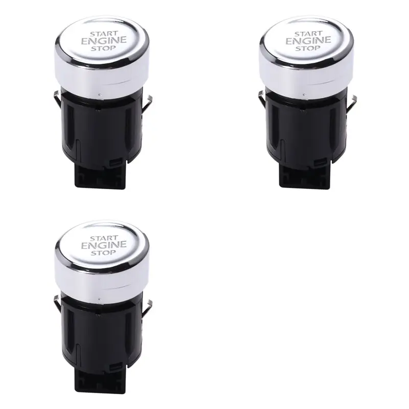 3X Car Ignition Stop Start Button Switch Engine Start Switch One Button Start Switch 5NG959839A For VW Tiguan 2016-2024
