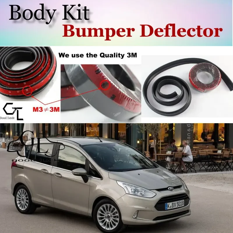 Bumper Lip Deflector Lips For Ford B-Max B Max BMax Front Spoiler Skirt For TopGear Fans Car View Tuning / Body Kit / Strip