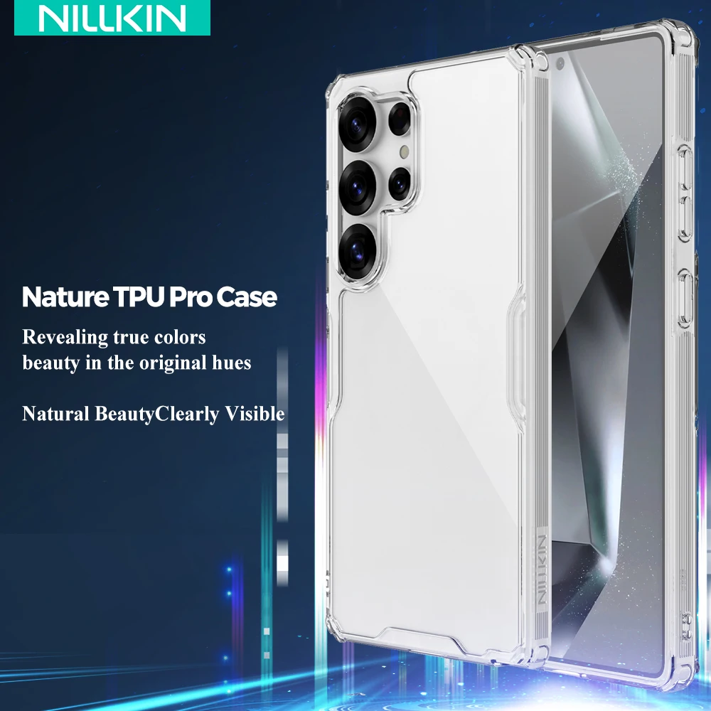 Nillkin TPU Case for Samsung Galaxy S25 Ultra S24/S23/S22 Ultra S25+, TPU+PC Anti-Drop Shockproof Case with Airbag Corners