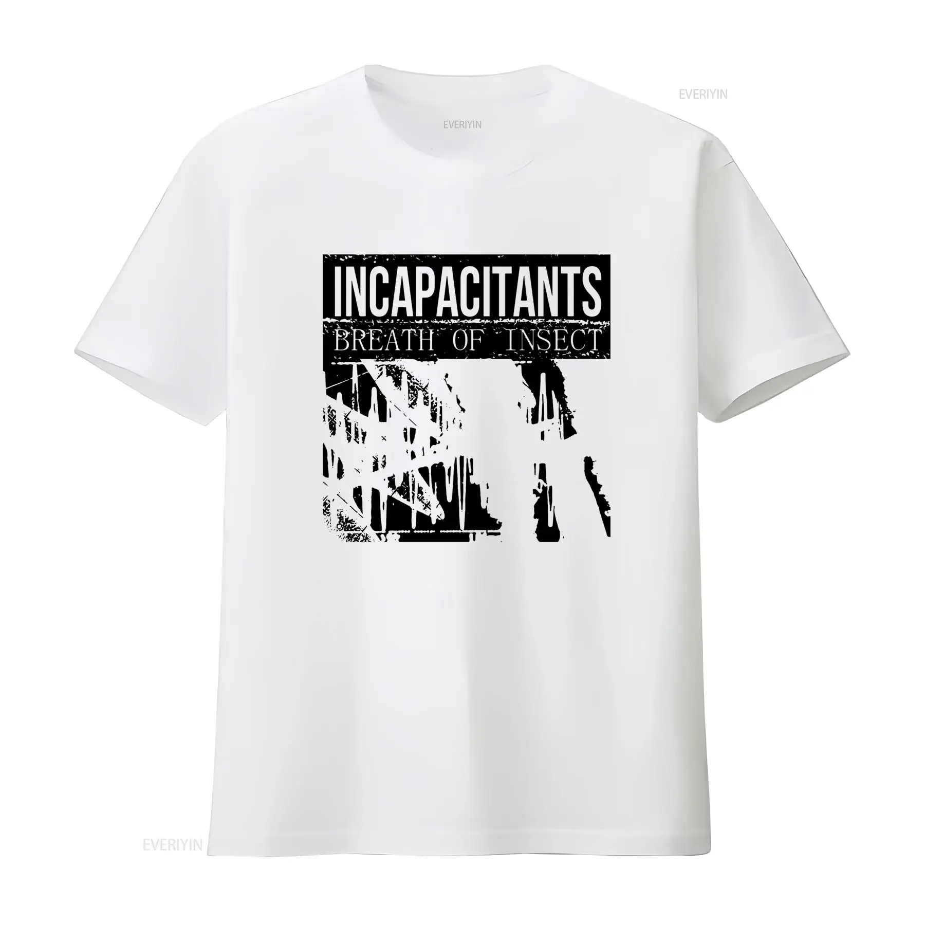 Incapacitants Breath of Insect Japanoise T-Shirt im Rockband-Stil, Streetwear, Vintage, gewaschen, vielseitig, dehnbar, Streetwear