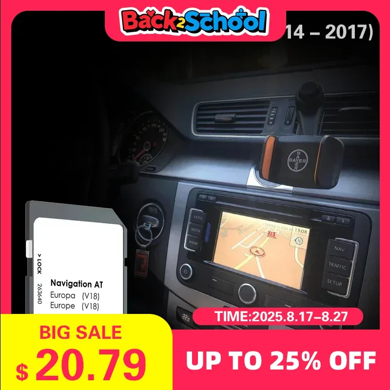 

Suitable for VW POLO 6C AT V18 Gps Map Card Sat NAV 16GB Naving SD GPS Card Europe MIB1