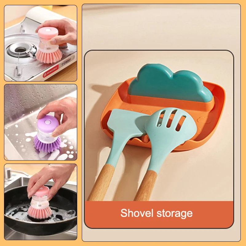 Kitchen Organizer Plastic Spoon Rest for Fork Spatula Rack Spoon Holder Stand Tableware Storage Rack Spoon Pot Lid Holder