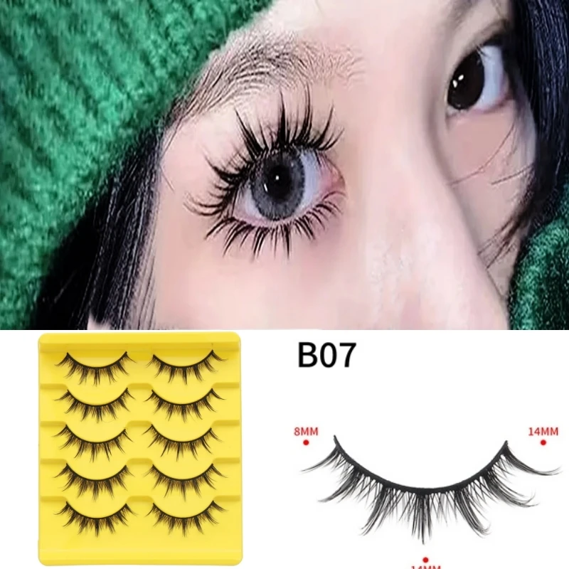 Ciglia finte morbide e soffici individuali lunghe Manga naturali sottili affusolate ciglia finte personalizzabili aspetto migliorato trucco di bellezza