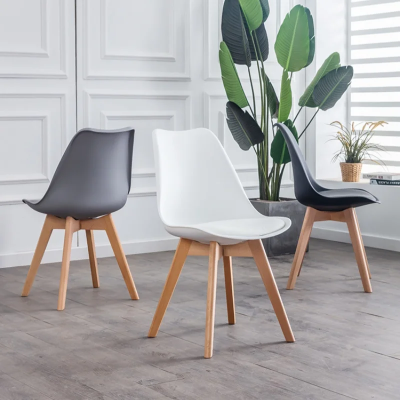 Home Nordic Dining Chairs Home Solid Wood Study Desk Chair Simple Bedroom Backrest Dressing Small