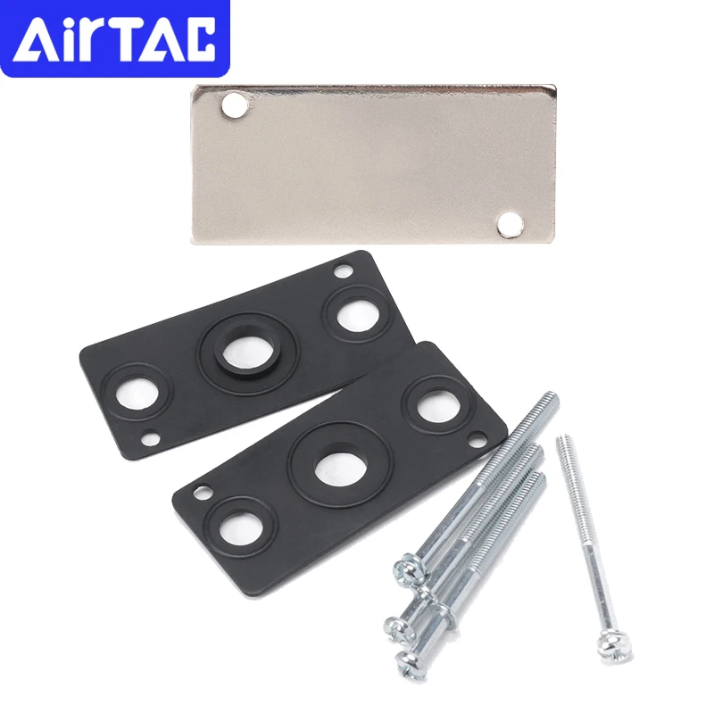 AirTac Seal Gasket Blind Board P-100M/200M/300M/400M-R1/R2 Valve Plate Base Solenoid Exhaust Manifold Accessories