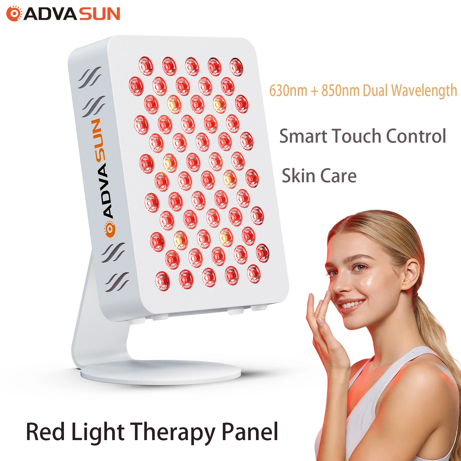 

ADVASUN Red Light Therapy Panel with Stand 660nm 850nm Infrared LED Light Therapy Device for Pain Relief Skin Rejuvenation