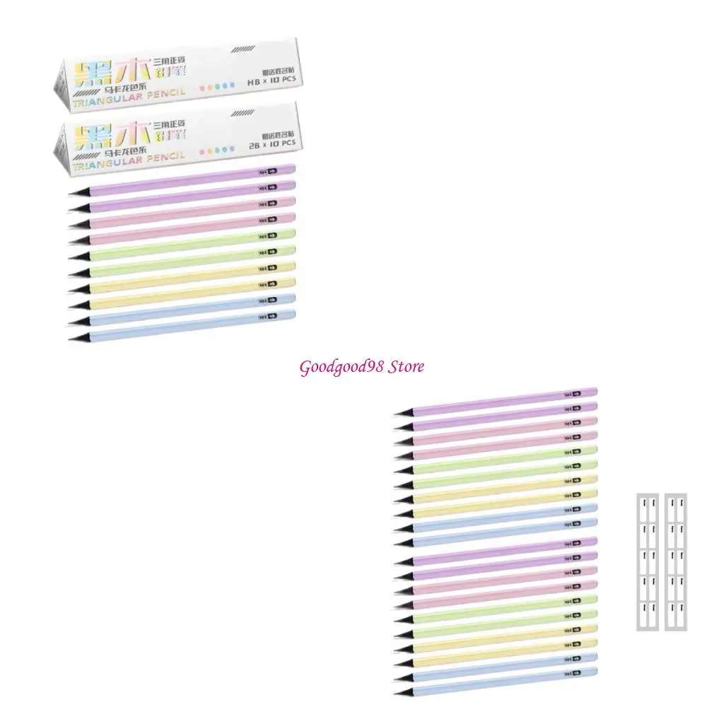 

20 Pcs 2B Pencils Drawing Pencils Triangular Pencils for Daily Use