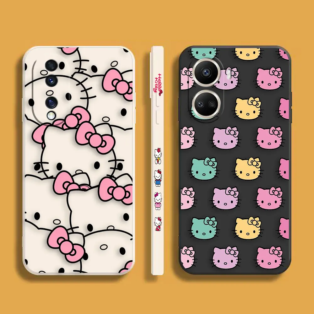 Cute Cat H-Hello K-Kitty Phone Case For Huawei NOVA 9 8 7 6 5I 5 4 3 3I 2 SE Y70 Y7 Y9 2019 PRO PLUS 5G Case Funda Shell Capa