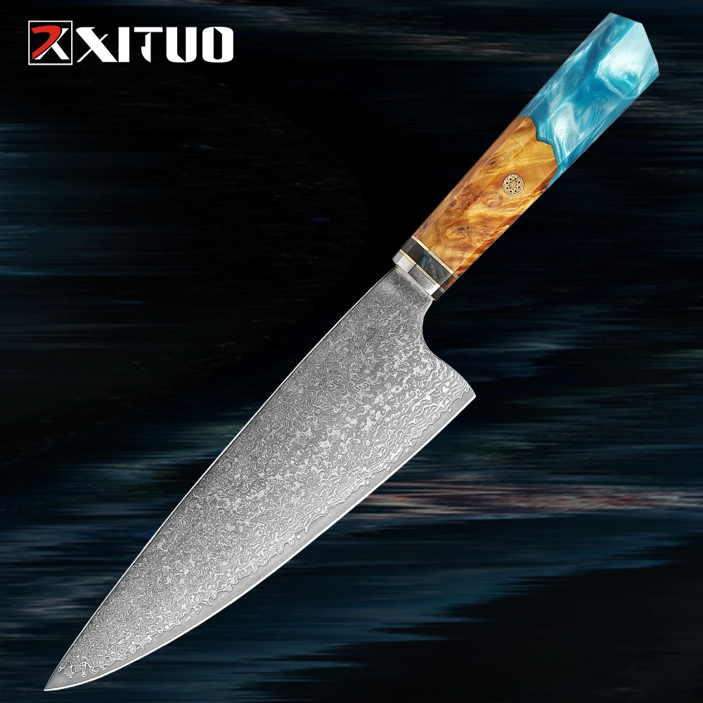 

Japanese Damascus Cleaver Knife 8 Inch Chef Butcher Knife Kitchen Meat and Vegetables Cutting Knife Razor Sharp Cooking knife