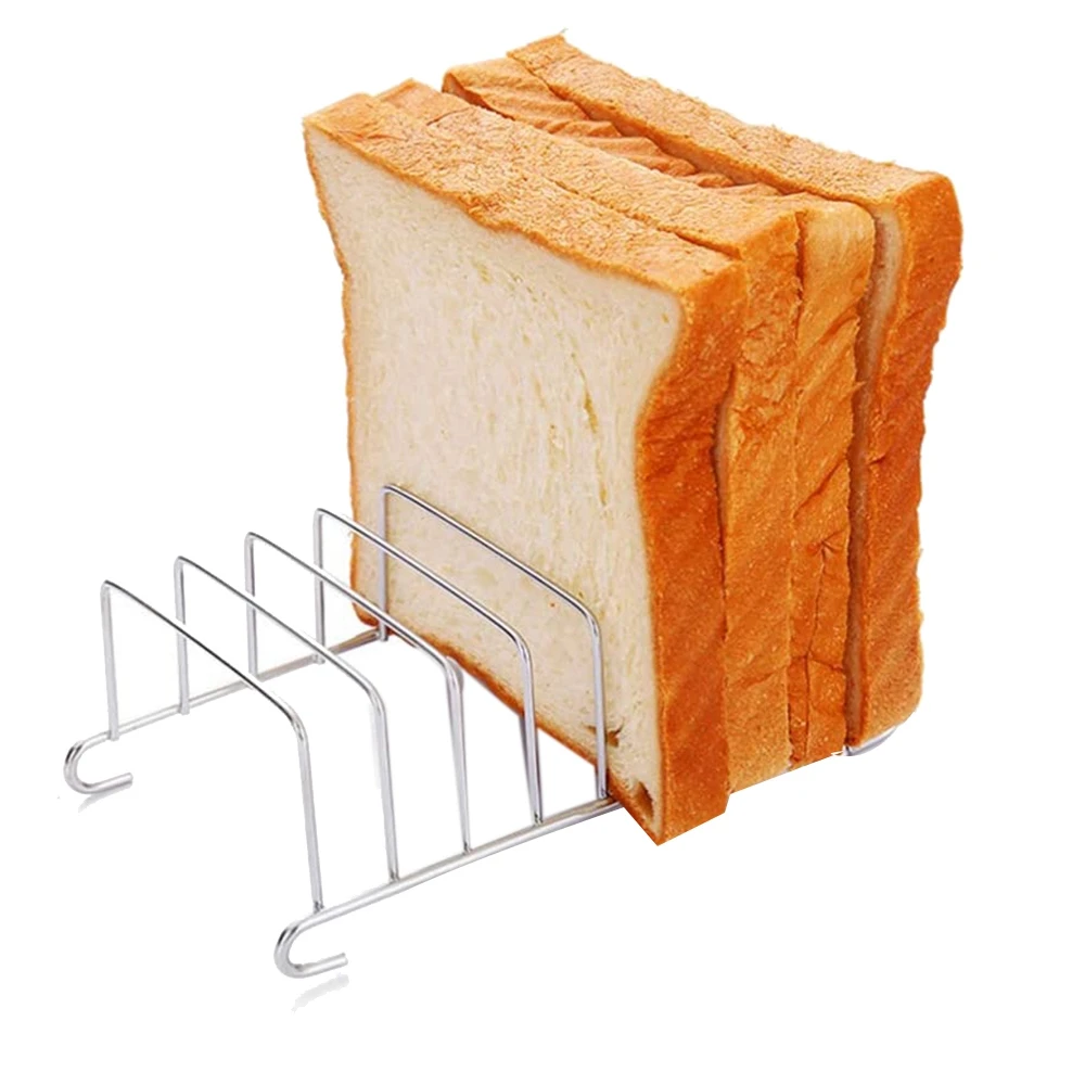 2 Pcs Toast Bread Rack Holder 8 Slice Holes Tool Cooling Grid Bread Rack Rectangle Air Fryer Accessories Organizer