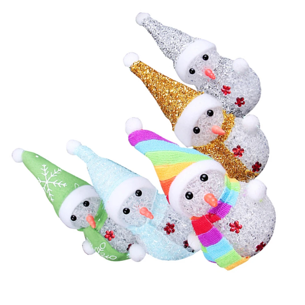 

Christmas Snowman Night Light Decorations Lamp Glitter Indoor Centerpieces Party Toy LED