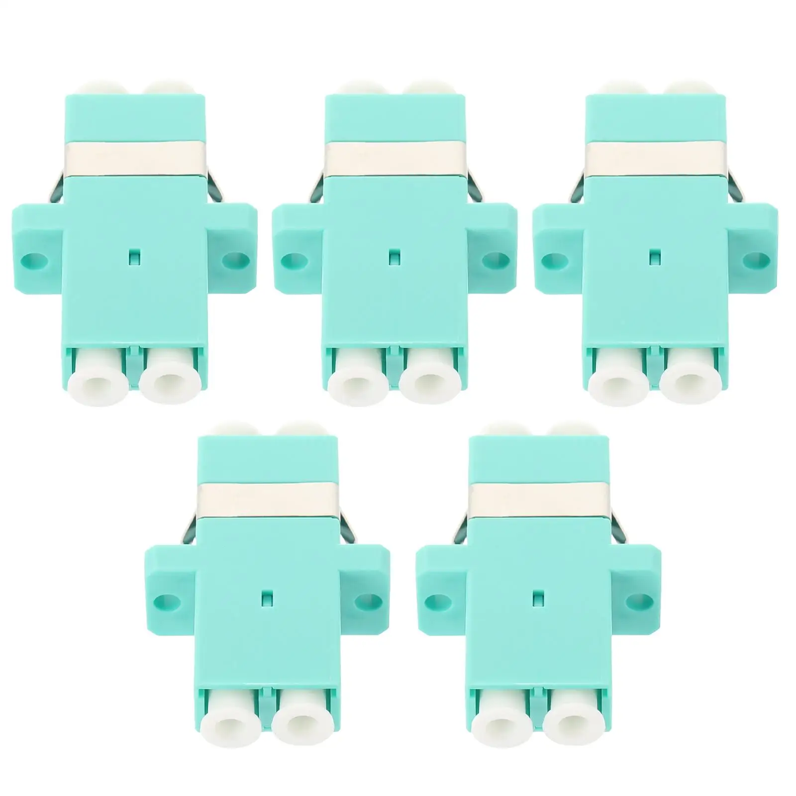

5 pcs LC Female to LC Female Duplex Fiber Optic Connector Coupler Adapter OM4 10Gb 40Gb Cable Connectors Low Loss Reusable