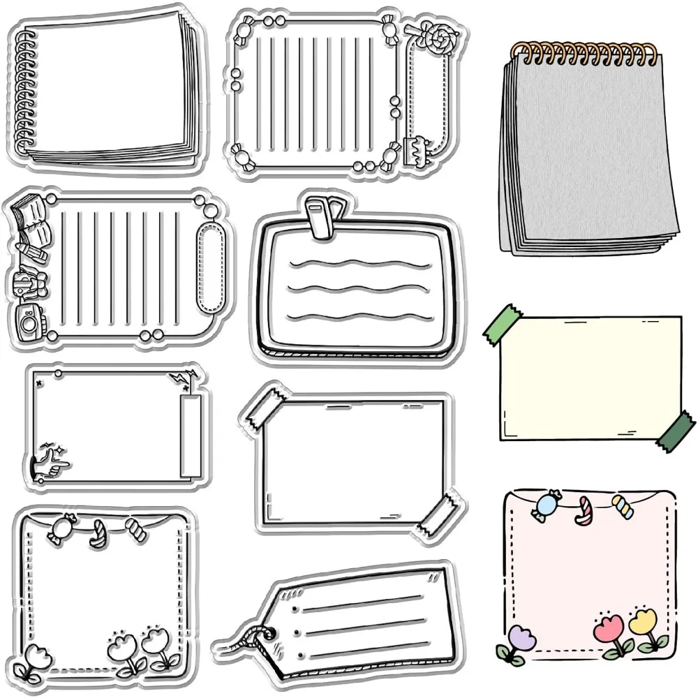 Transparente PVC-Stempel für DIY Scrapbooking, Fotoalben, Dekorative Kartenherstellung, Stempelbögen, Filmrahmen und Notizen