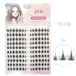 Adiya Cluster Eyelashes Individual Premade Volume Fan Lash Extension Heat Bonded Quick DIY Eyelash Extensions KIT Cosplay Lashes