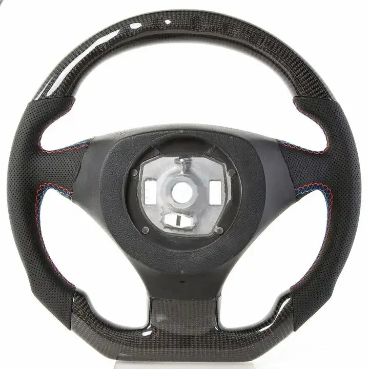 LED Light Carbon Fiber Steering Wheels Fit for BMW 5 Ser E60 E61 530 523 525 M5 M6 Custom Steering Wheels