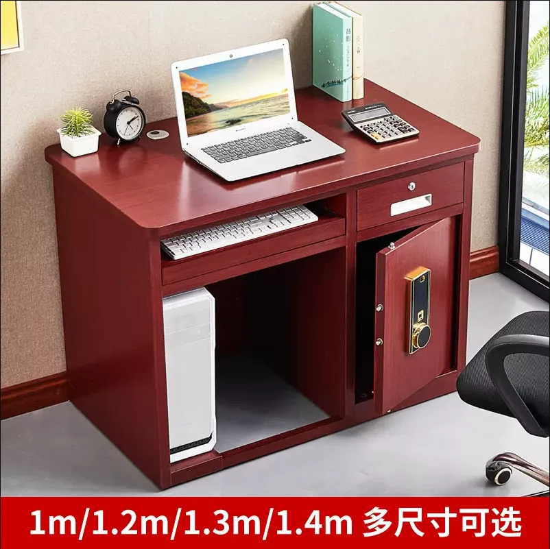 All steel thickened computer desk desktop desk drawer casters single new safe checkout page